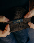 Wool Knit Watch Cap - Brown