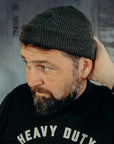 Wool Knit Watch Cap - Loden/Navy