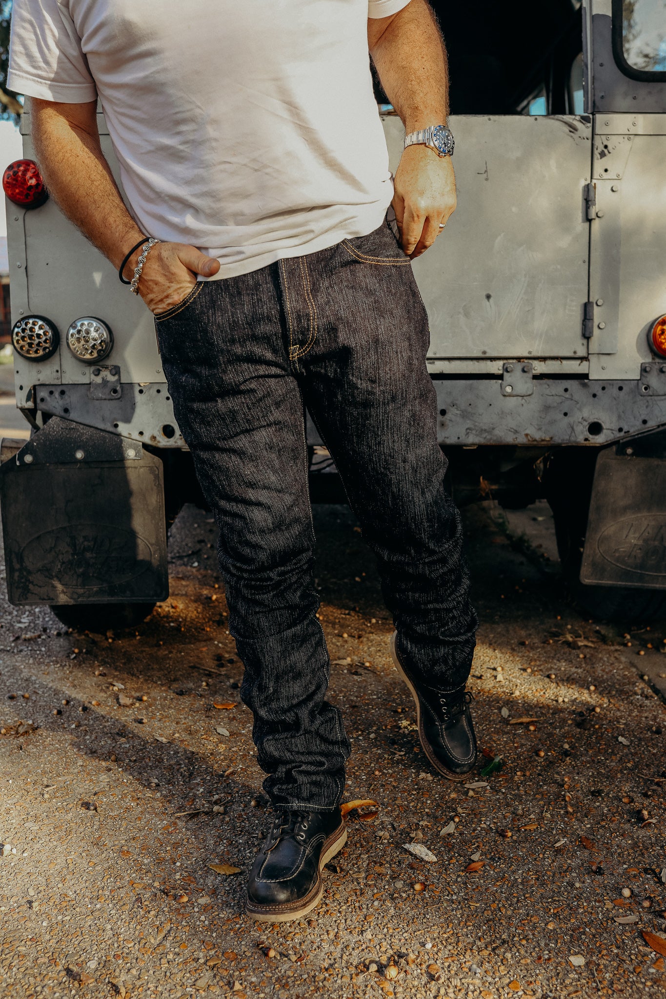 16oz Slubby Selvedge Denim Super Slim Cut Jeans - Indigo IH-555S-SLB