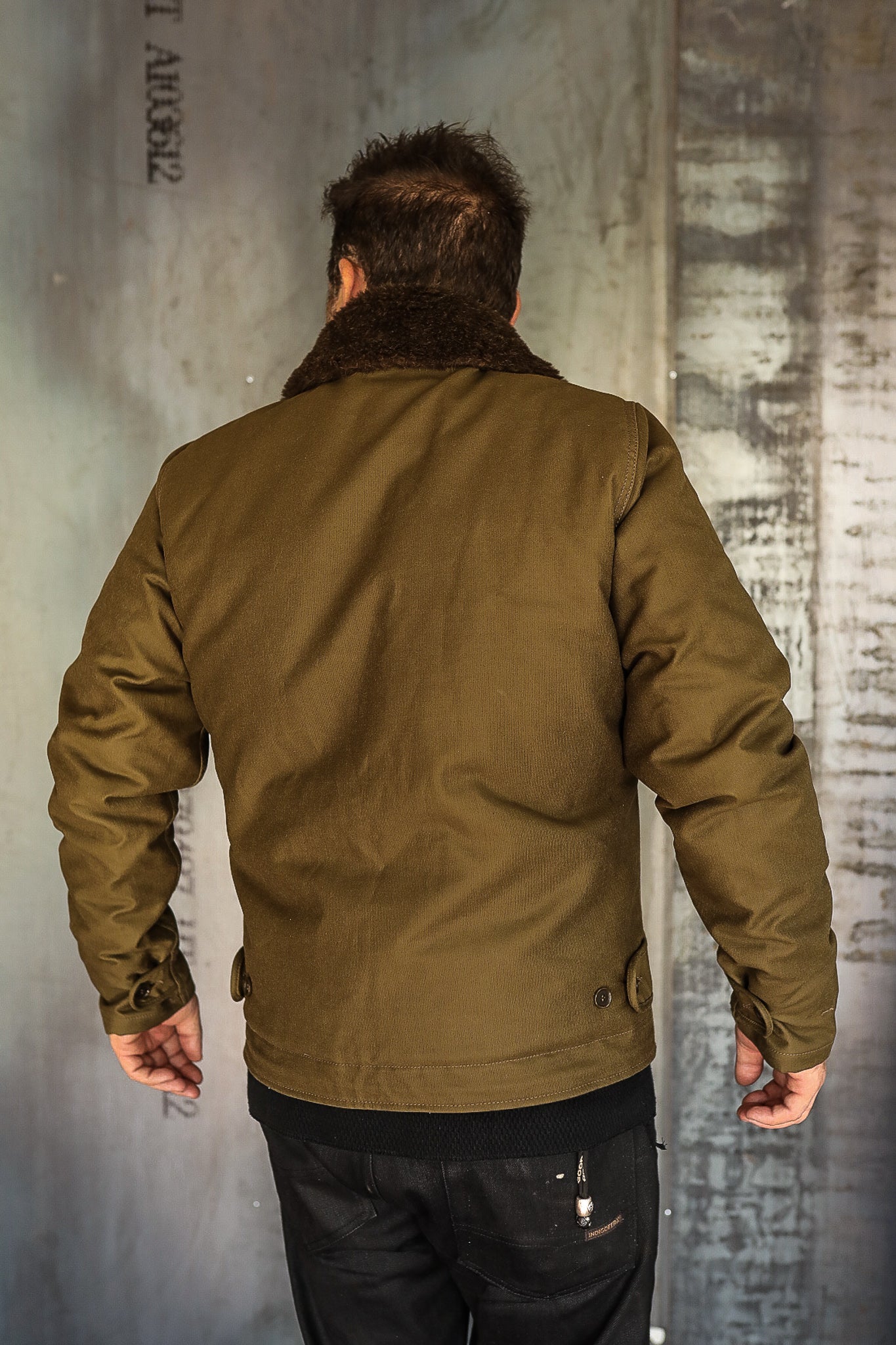 Oiled Whipcord N1 Deck Jacket - Army Green - IHM-37 – Iron Shop