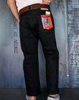 14oz Selvedge Denim Straight Cut Jeans 634S - Black/Black IH-634S-142bb