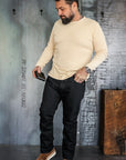 14oz Selvedge Denim 555 Slim Cut Jeans - Black/Black IH-555S-142bb