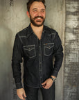 10oz Selvedge Denim Western Shirt - Indigo IHSH-320-IND