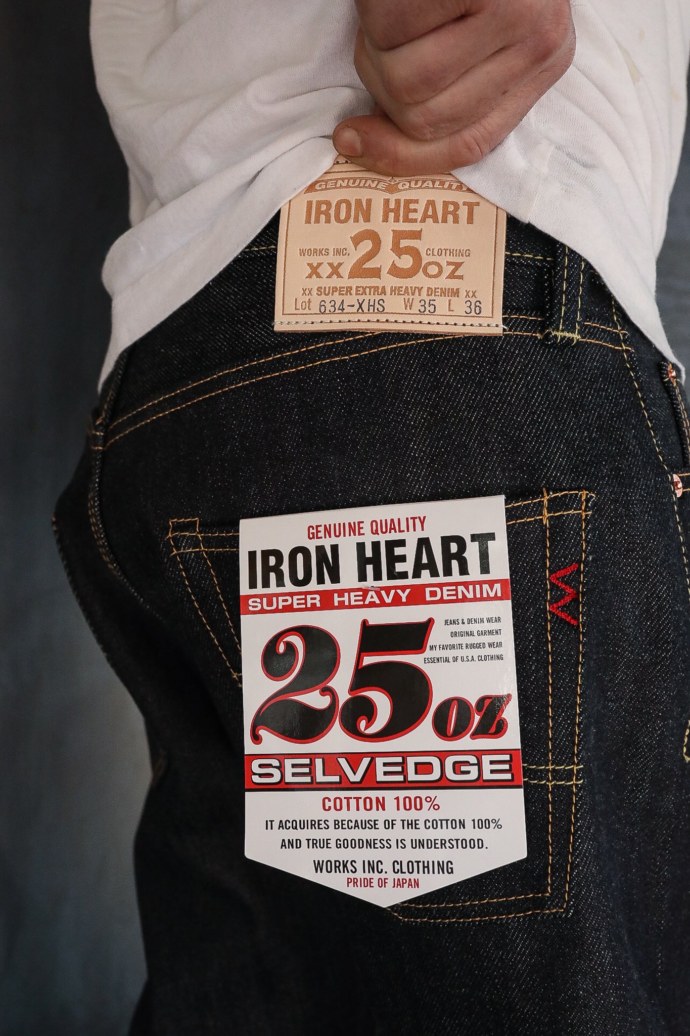 25oz Selvedge Denim Straight Cut Jeans 634s - Indigo