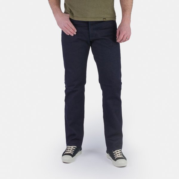 14oz Selvedge Denim Mid/High Rise Tapered Cut Jeans 888 - Indigo/Indigo IH-888S-142ii