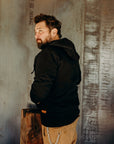 14oz Ultra Heavyweight Loopwheel Cotton Zip Up Hoodie - Black IHSW-10-BLK