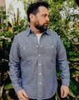 10oz Selvedge Chambray Work Shirt - Blue IHSH-21-BLU