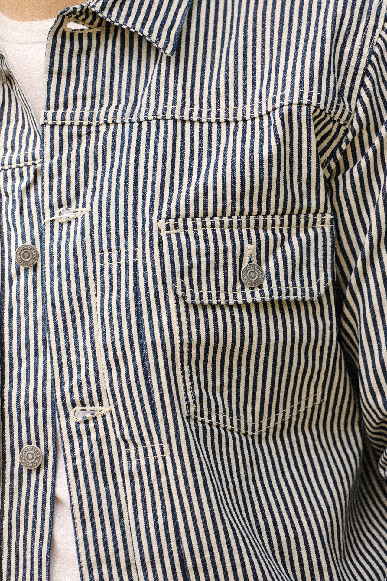 10.2oz Type 2 Jacket- Hickory Stripe (FN-OJ-D801) – Iron