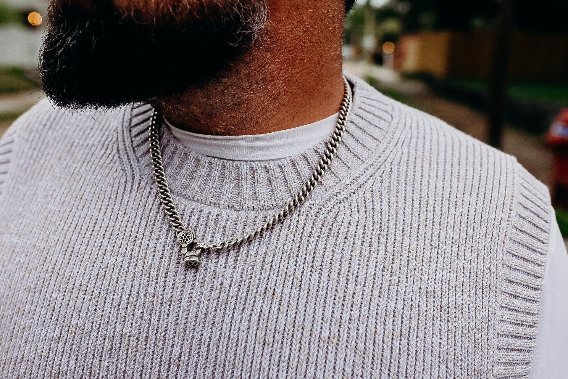 Sweater Vest - Natural Marled Yarn