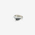 Minimalist hammered silver signet ring on white background from Iron Shop Provisions