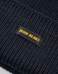 100% Cotton Ribbed Beanie - Black IHG-081-BLK
