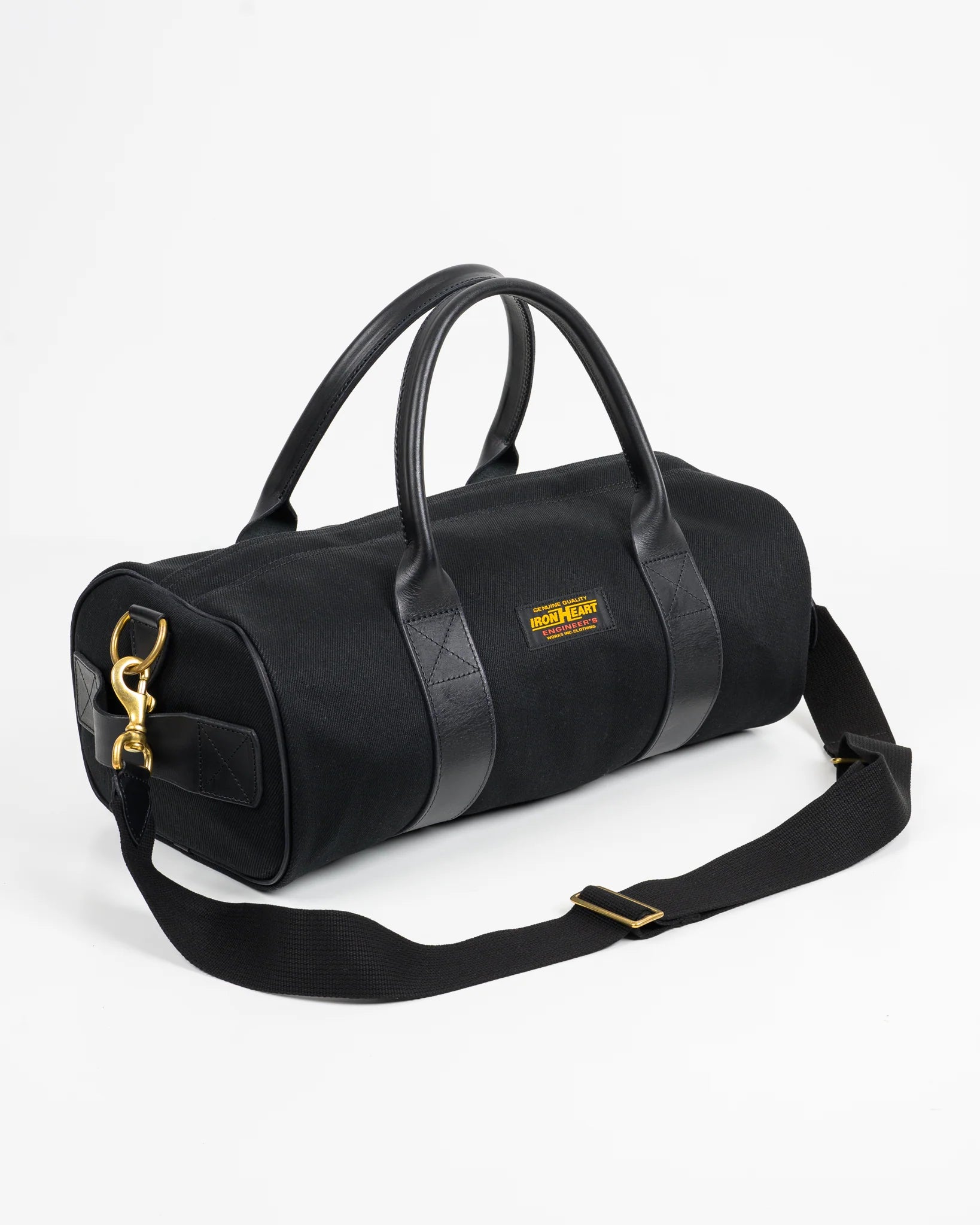 21oz Denim and Buttero Leather Holdall - Superblack IHE-24-BLK
