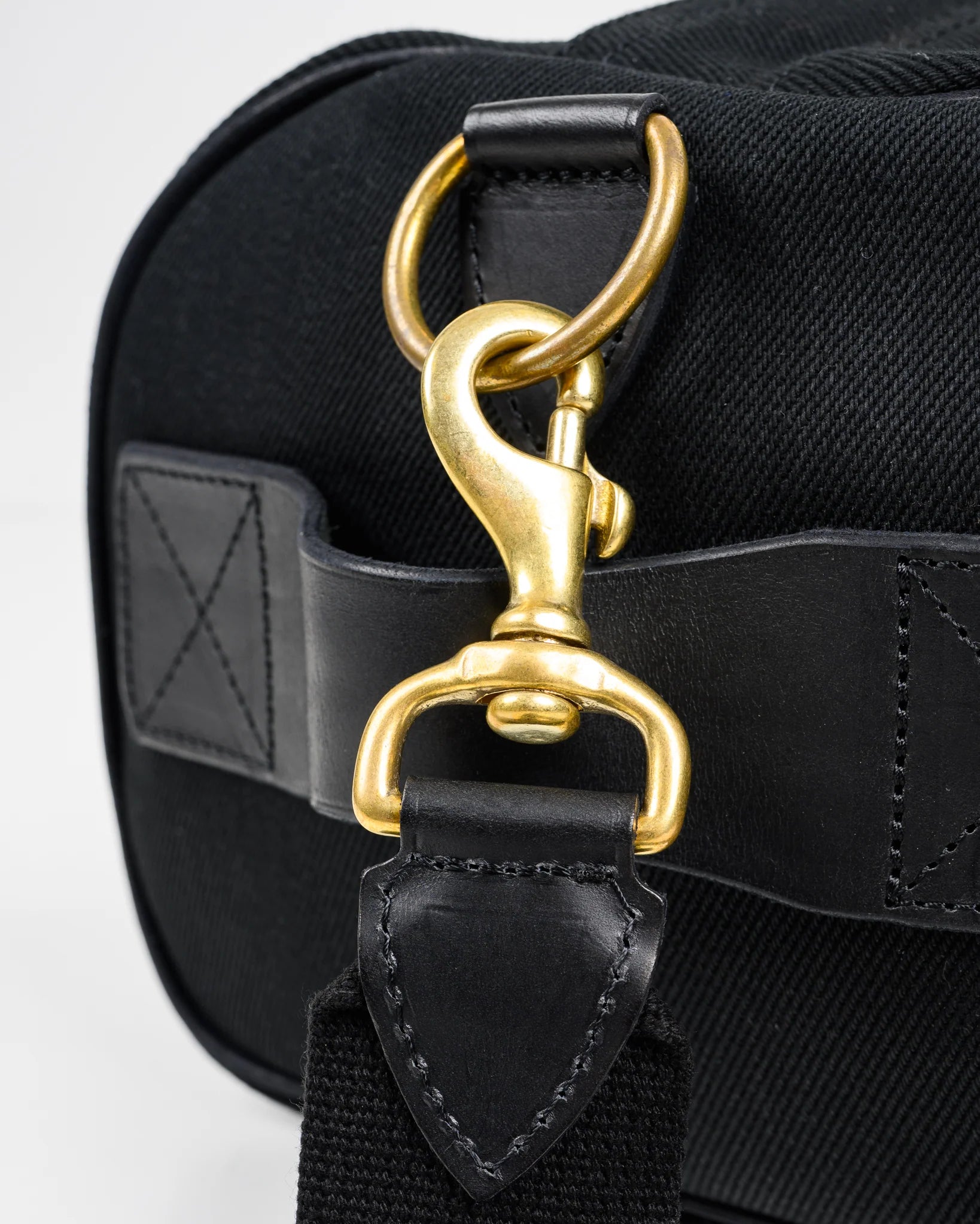 21oz Denim and Buttero Leather Holdall - Superblack IHE-24-BLK