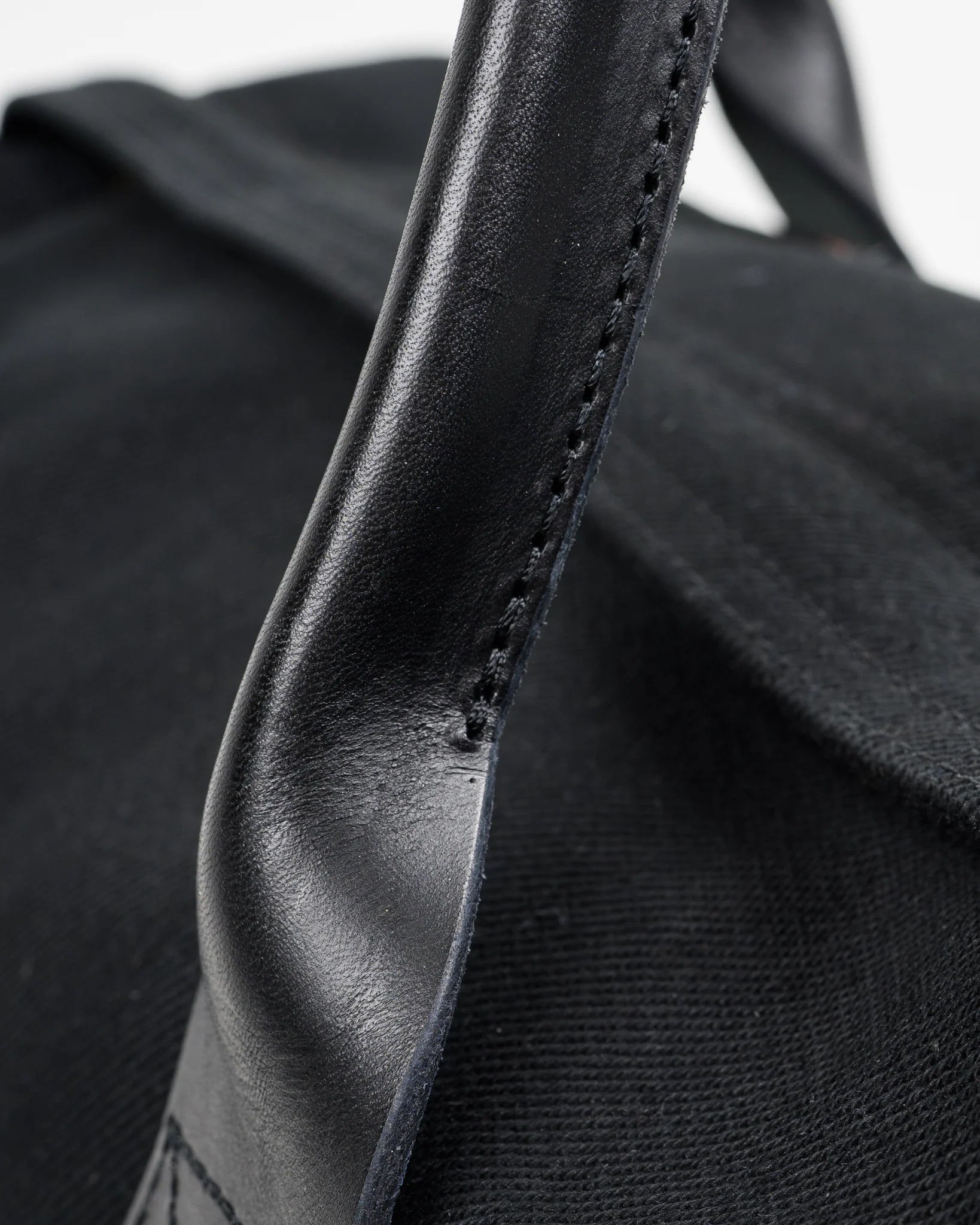 21oz Denim and Buttero Leather Holdall - Superblack IHE-24-BLK
