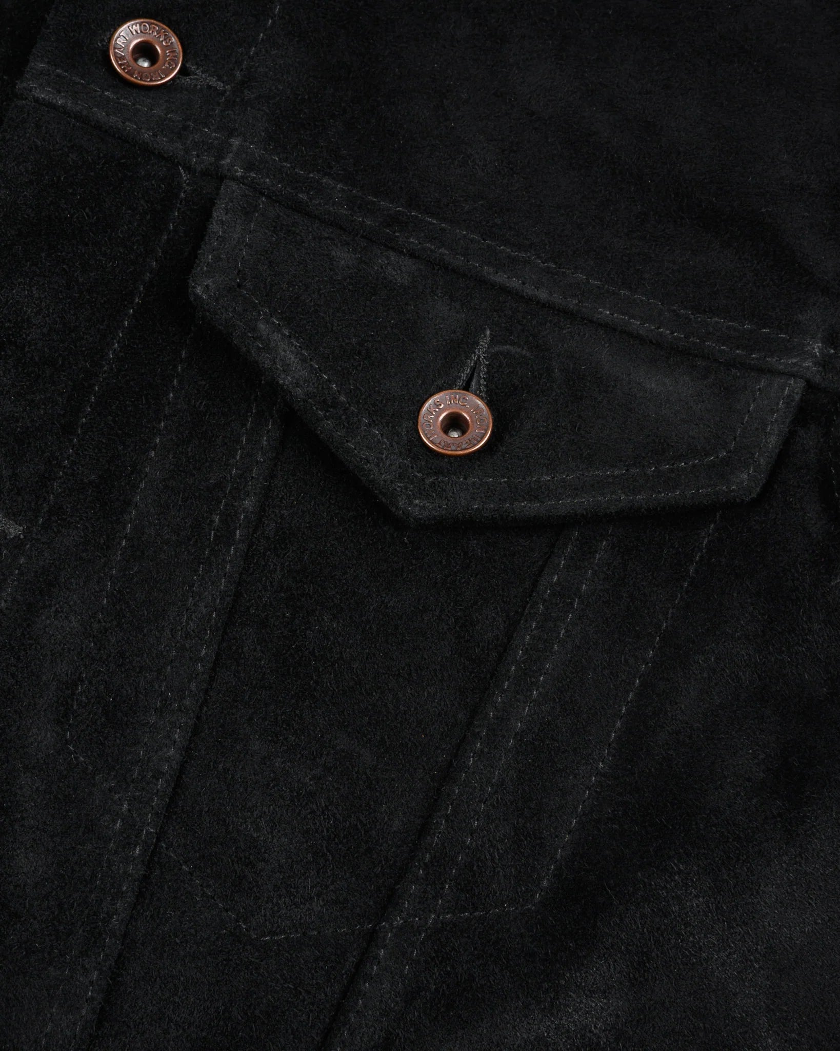 IHJ-49-BLK Iron Heart Split Steer Modified Type III Jacket - Black