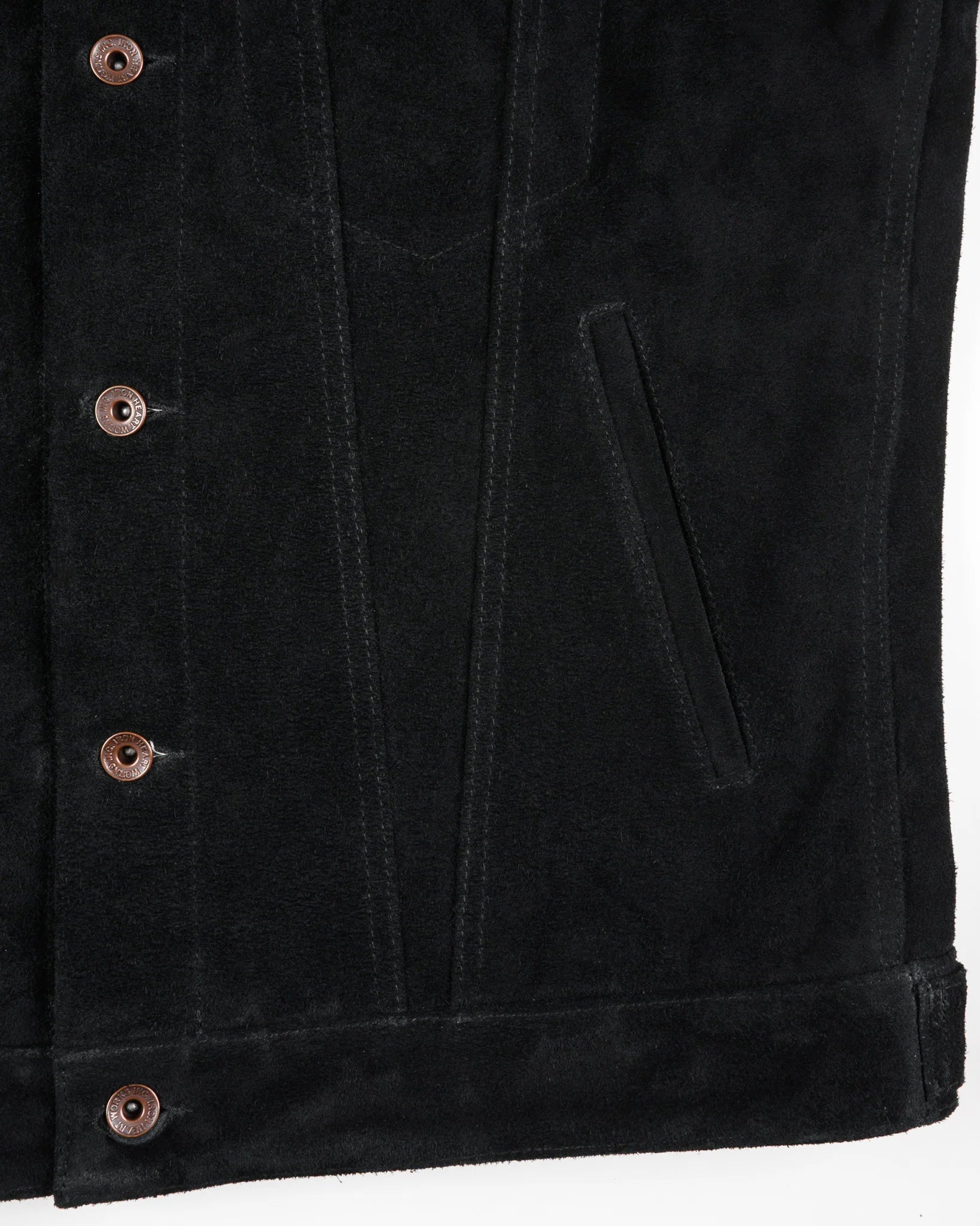 IHJ-49-BLK Iron Heart Split Steer Modified Type III Jacket - Black