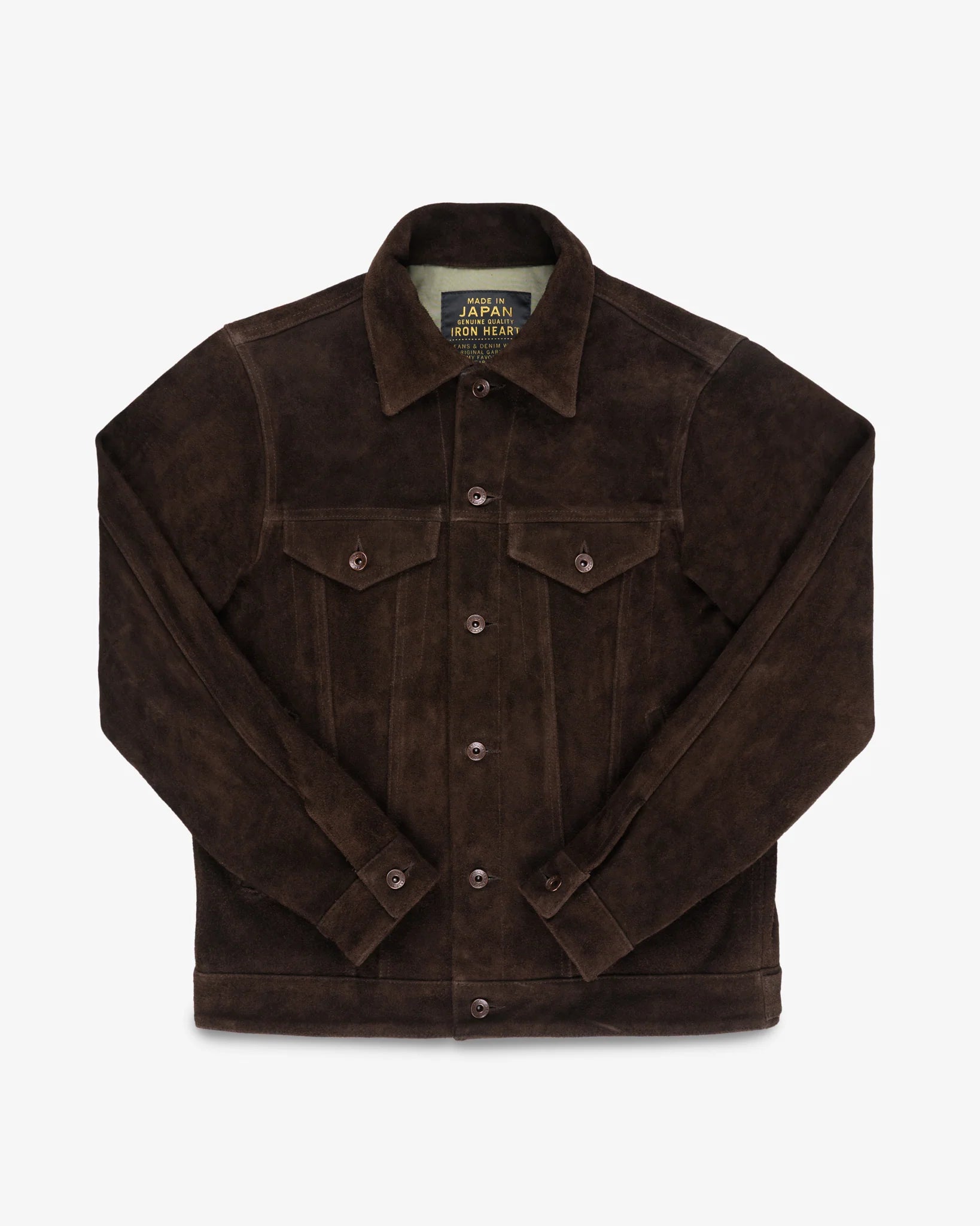 IHJ-49-BRN Iron Heart Split Steer Modified Type III Jacket - Brown
