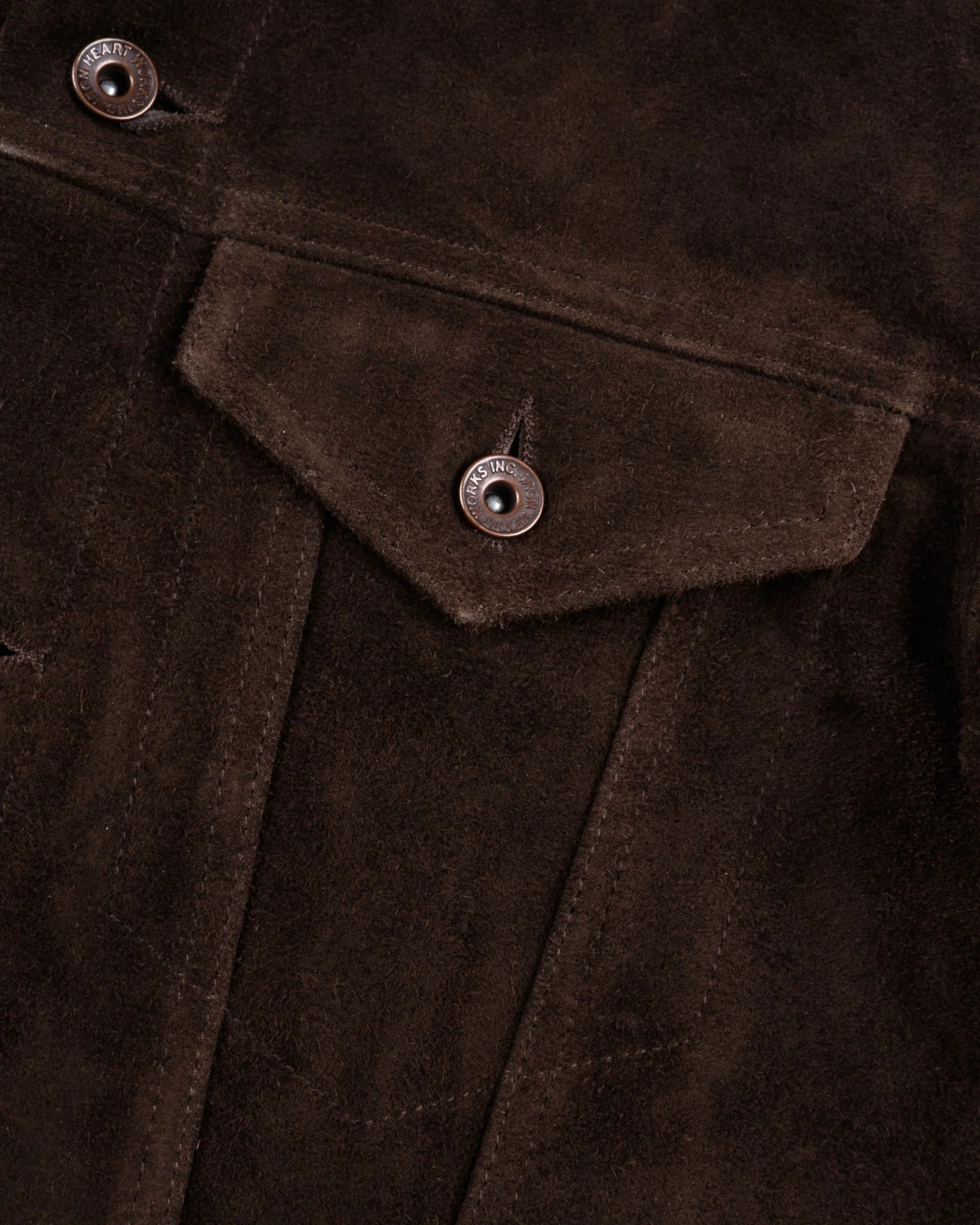 IHJ-49-BRN Iron Heart Split Steer Modified Type III Jacket - Brown