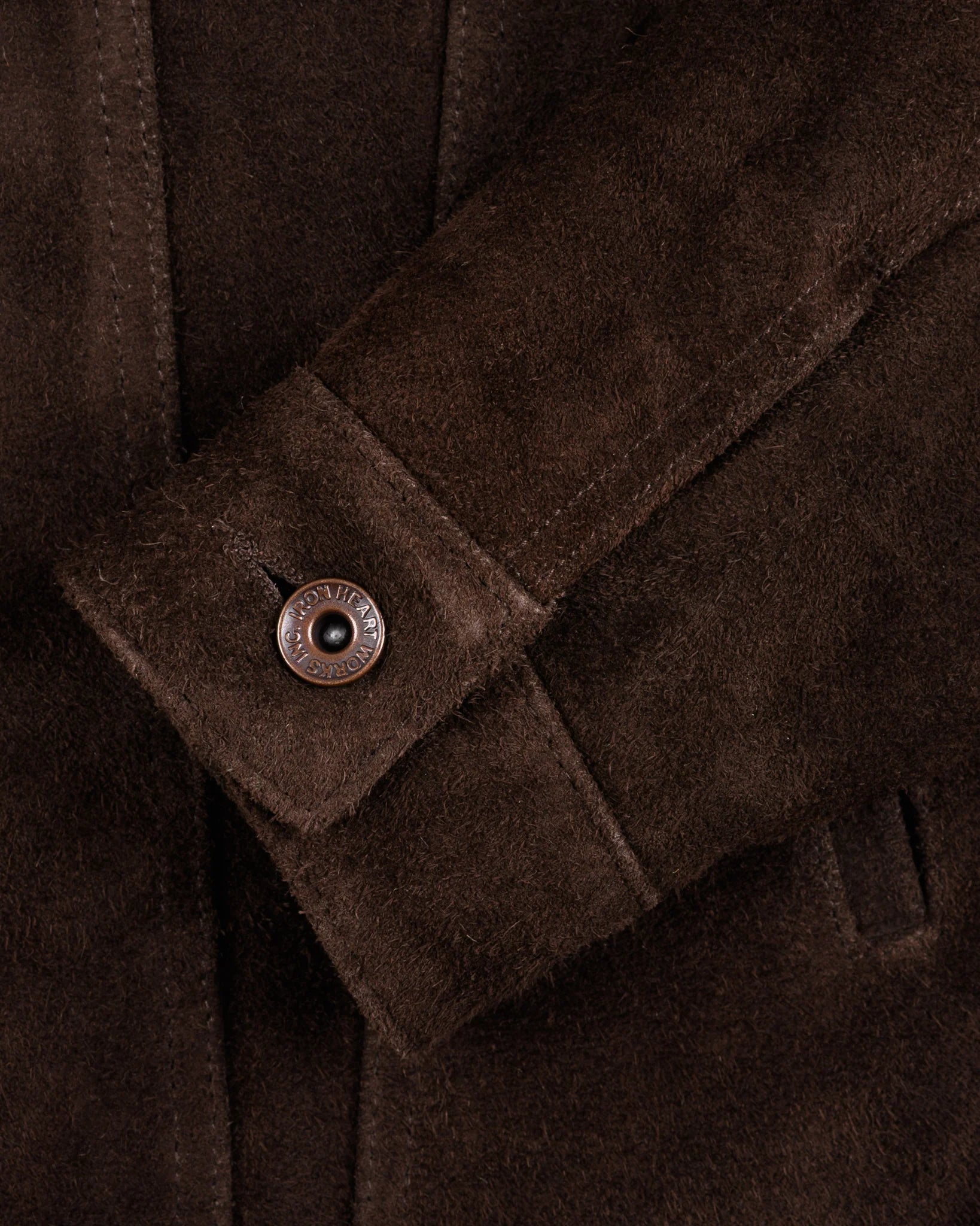 IHJ-49-BRN Iron Heart Split Steer Modified Type III Jacket - Brown