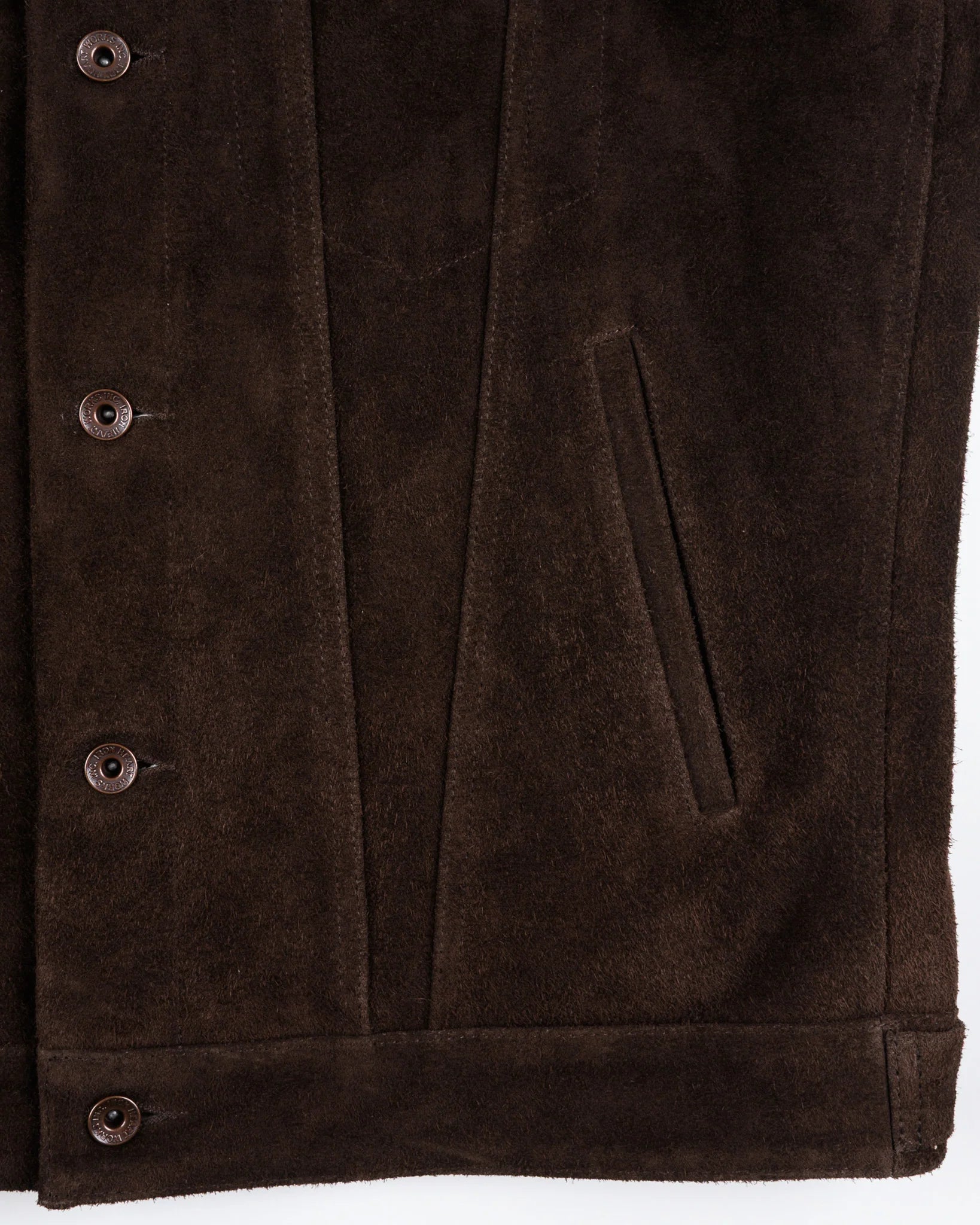 IHJ-49-BRN Iron Heart Split Steer Modified Type III Jacket - Brown