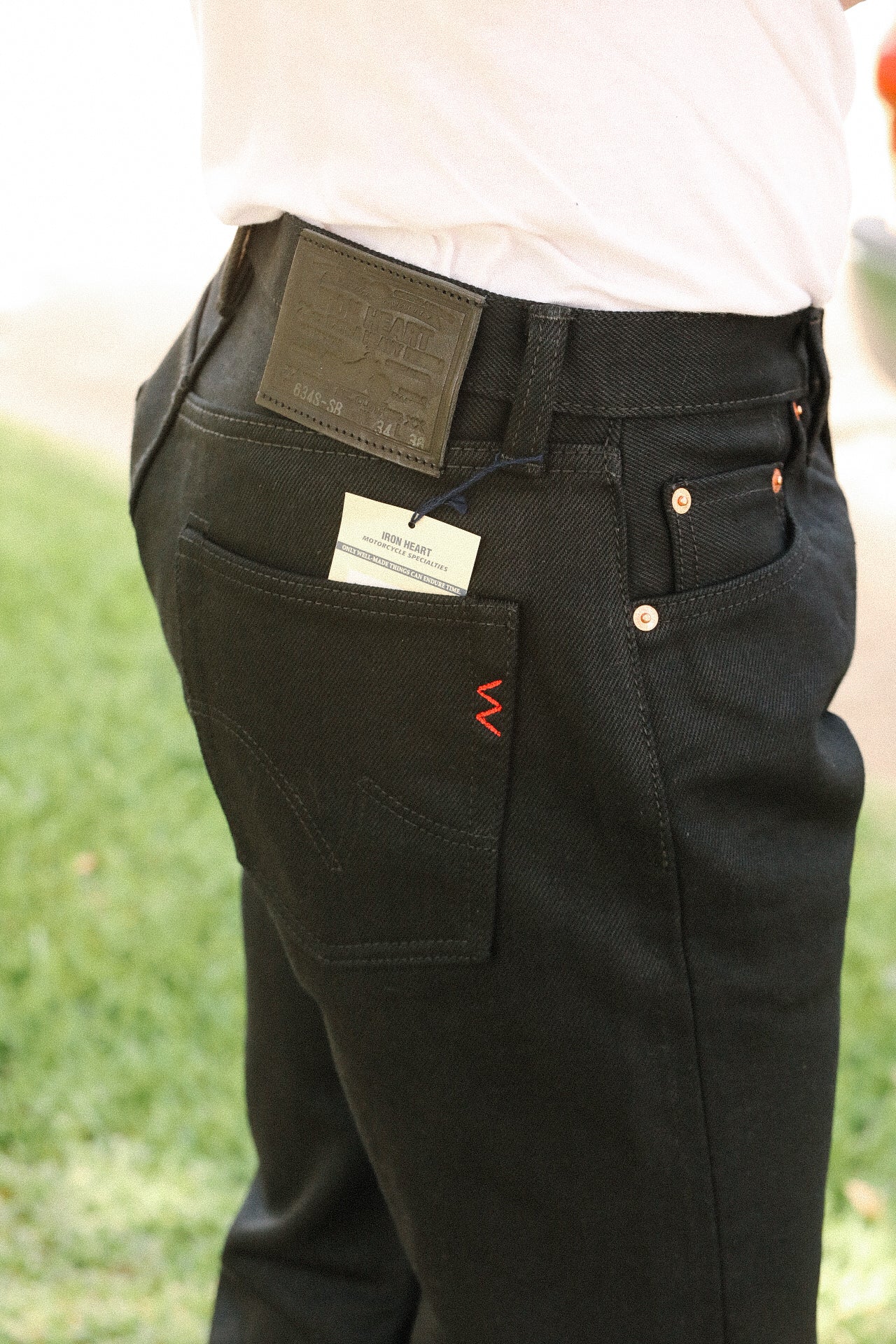 21oz Selvedge Denim Straight Cut - Superblack Non-Fade IH