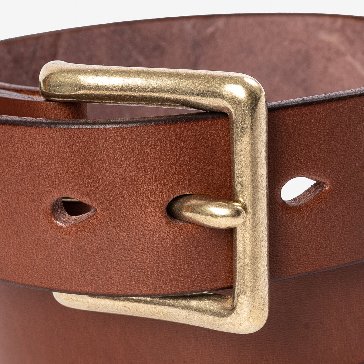 Heavy Duty &quot;Tochigi&quot; Leather Belt - Brown (B-GRADE)-size M