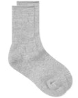 Washi Pile Crew Sock in Gray