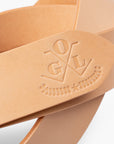 OGL Double Prong Garrison Buckle Leather Belt - Natural