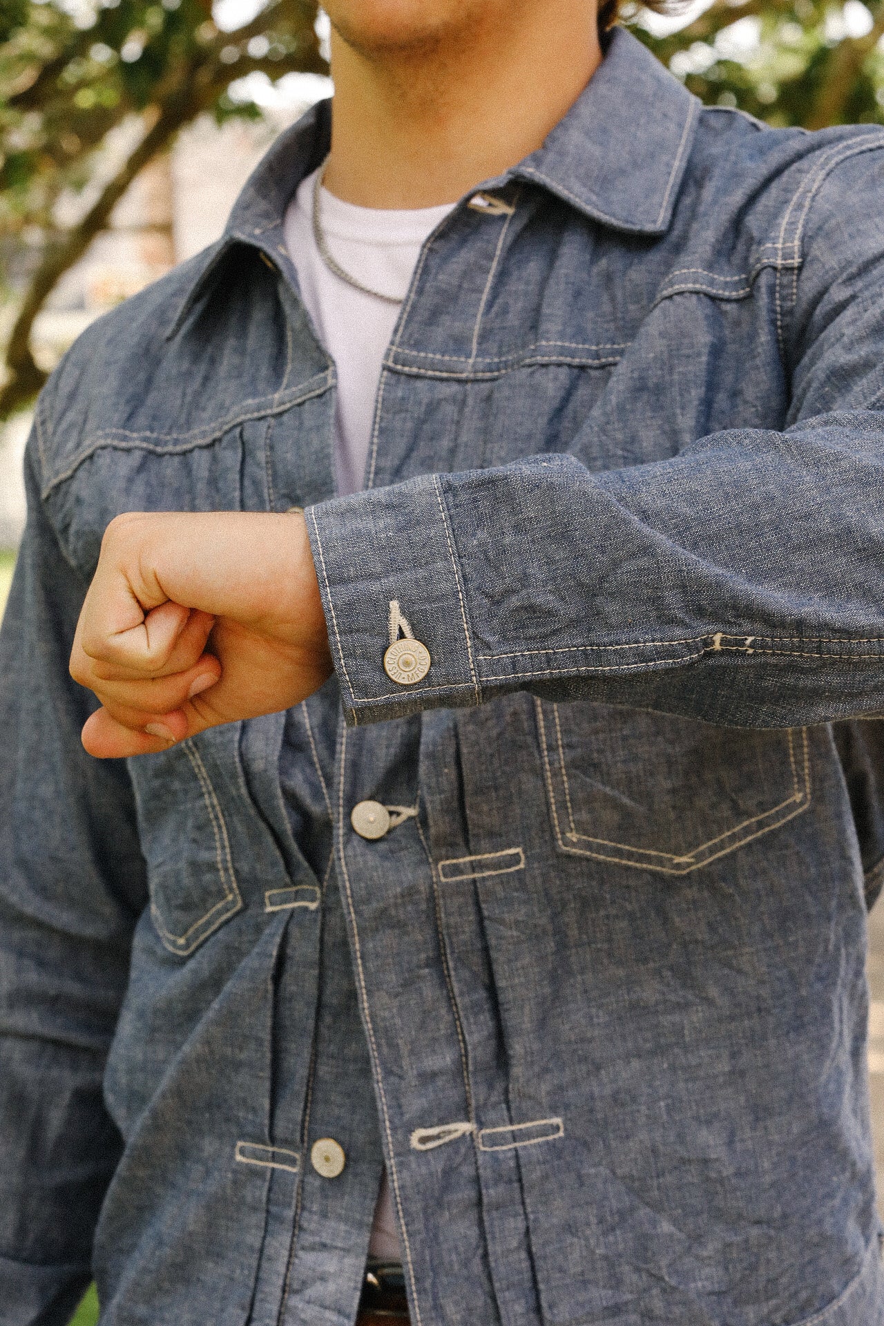 2nd Type Chambray Jacket- Blue (W902-J) – Iron Shop Provisions