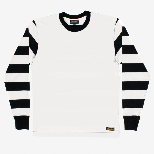 11oz Cotton Knit Long-Sleeved Sweater - White Body with