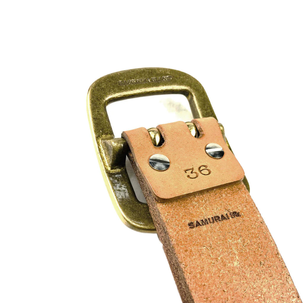 Heavy Curved Belt- Double Prong (W001-WP)