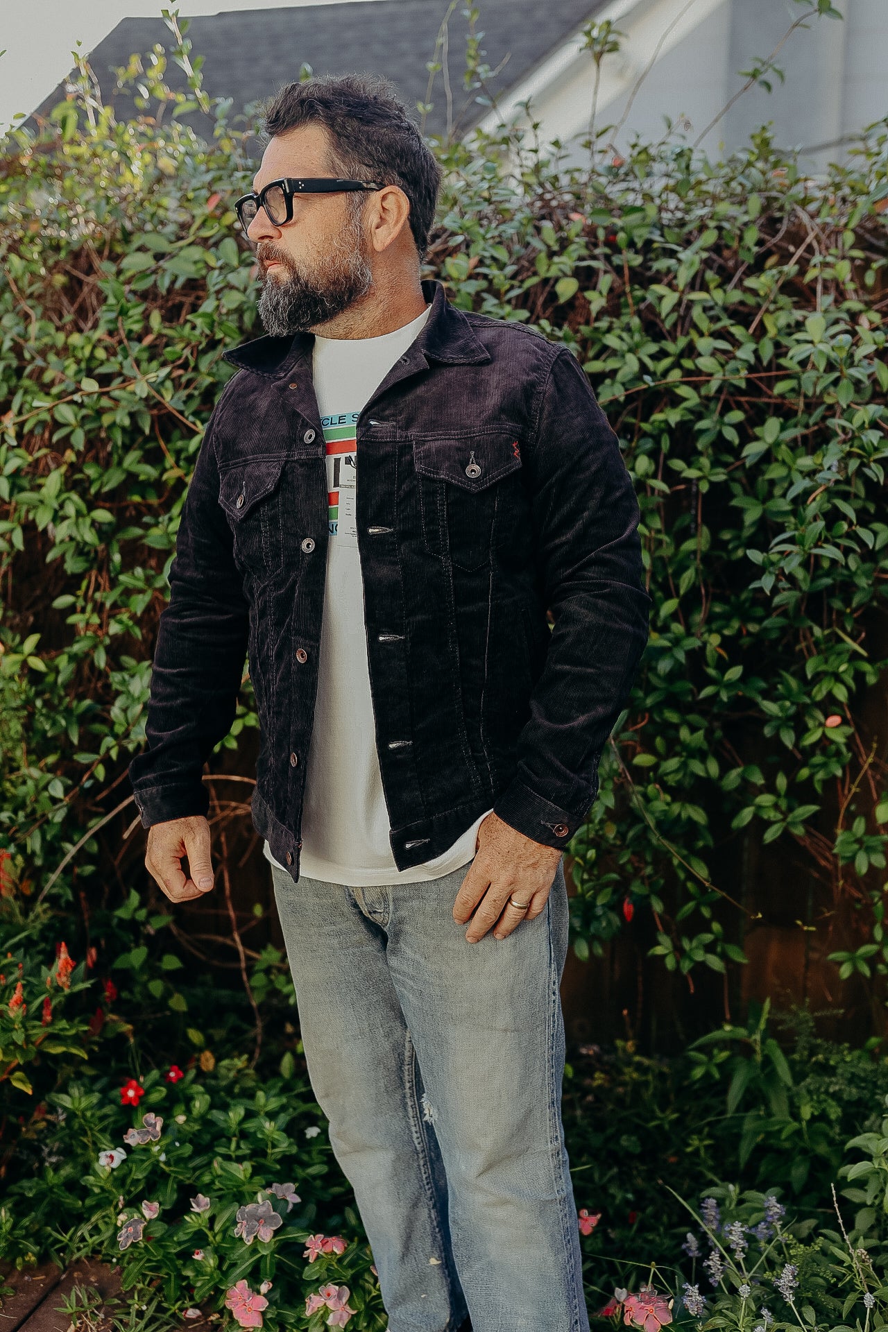 IHJ-69-BLACK Corduroy Modified Type III Jacket