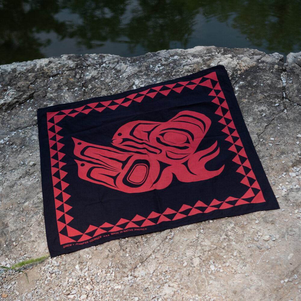 Raven Bandana- Black &amp; Red