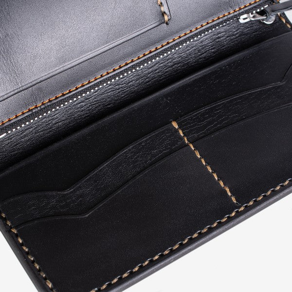Long Shell Cordovan Wallet - Black IHG-03-BLK – Iron Shop Provisions