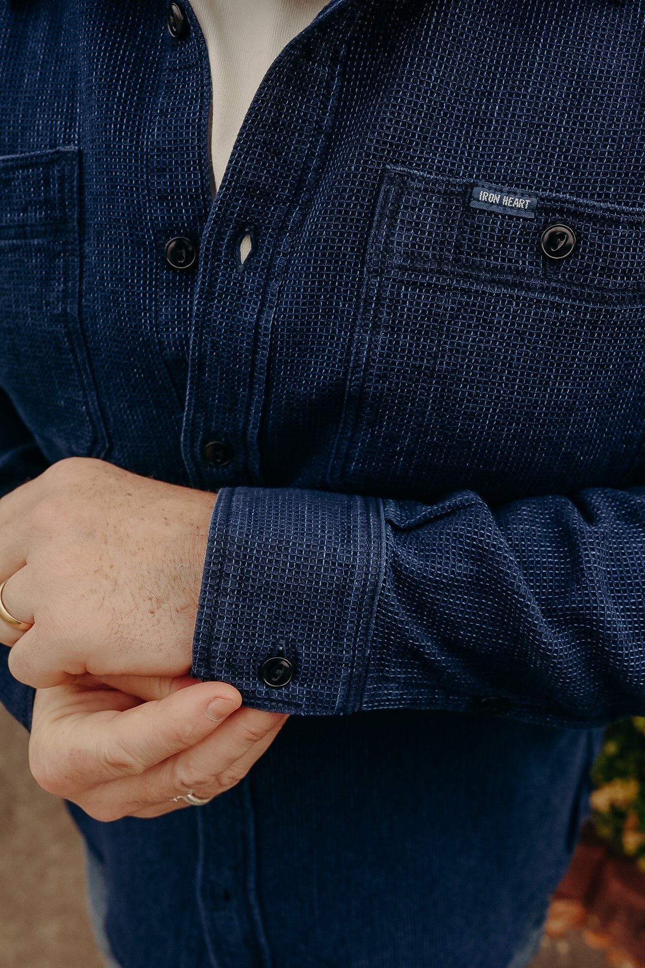 Waffle Work Shirt - Indigo IHSH-96-IND