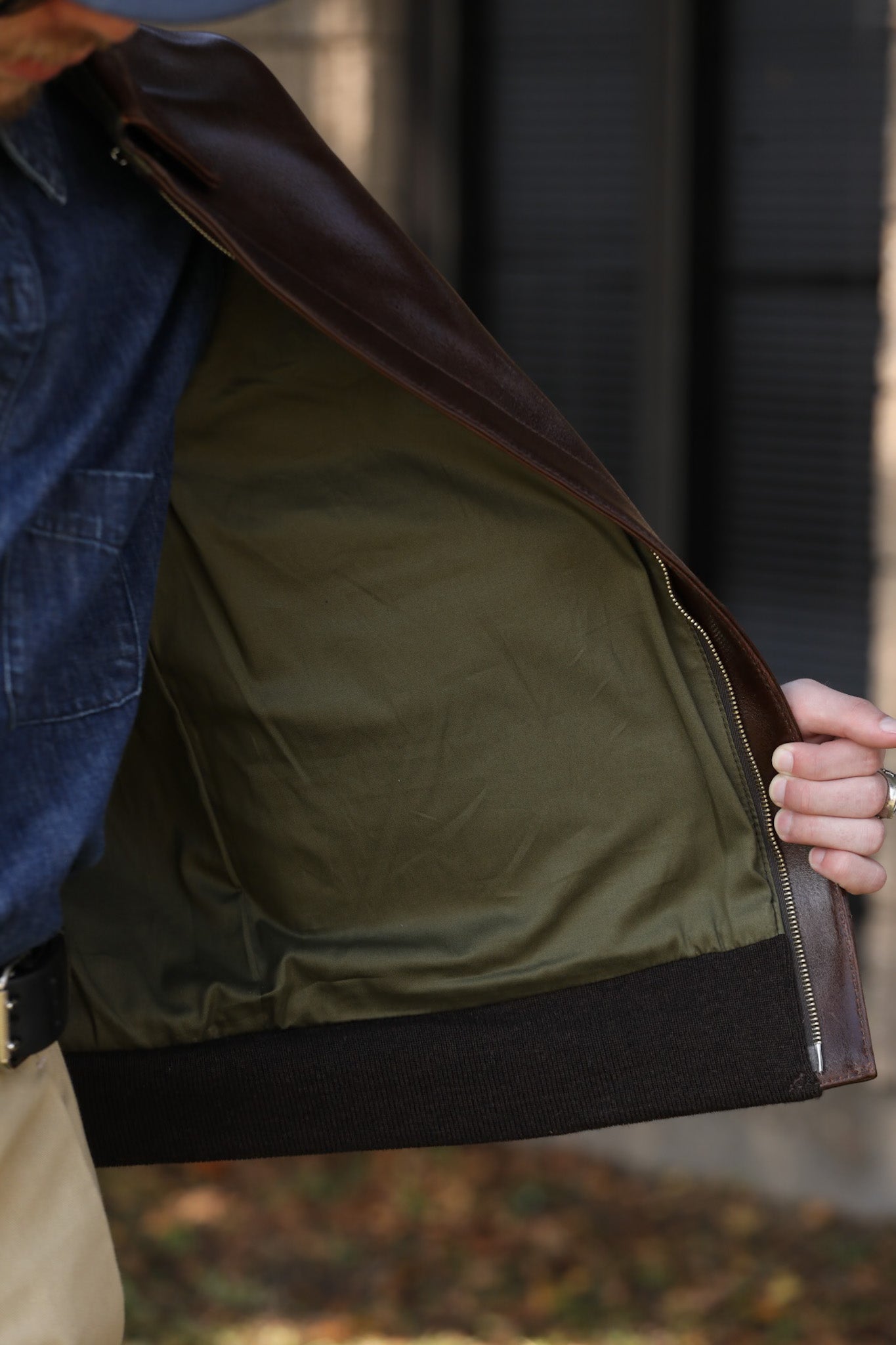 A-2 Leather Jacket- Pull Up Horse Brown