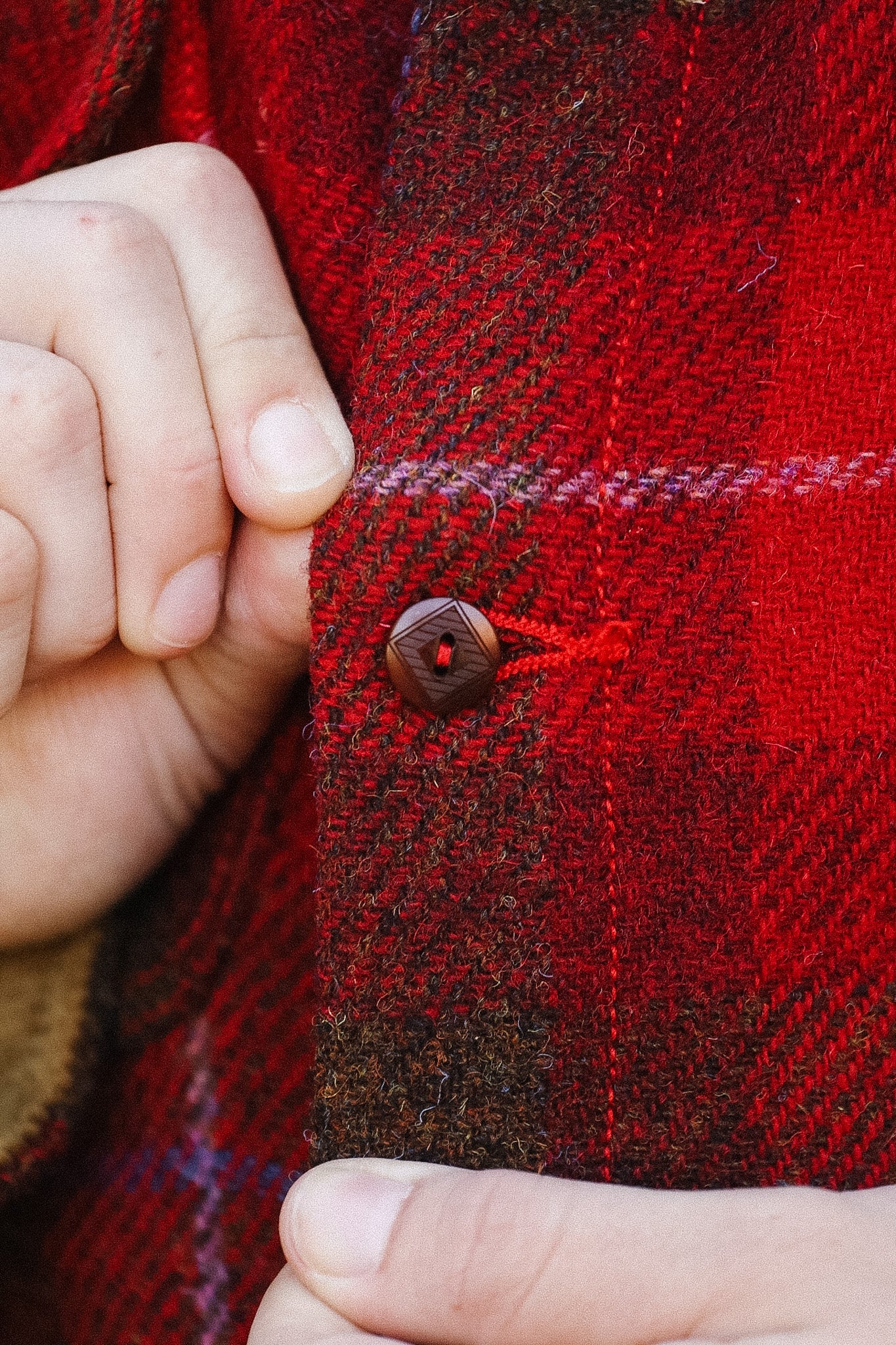 ANM Harris Tweed CPO Jacket-Red Check – Iron Shop Provisions