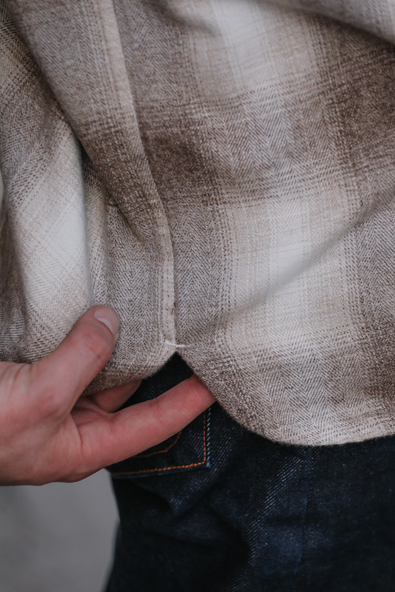 3sixteen Crosscut Flannel - Sand Ombre Plaid – Iron Shop Provisions