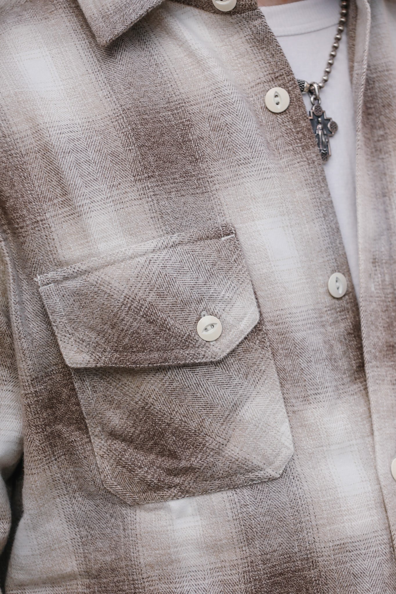 3sixteen Crosscut Flannel - Sand Ombre Plaid – Iron Shop Provisions
