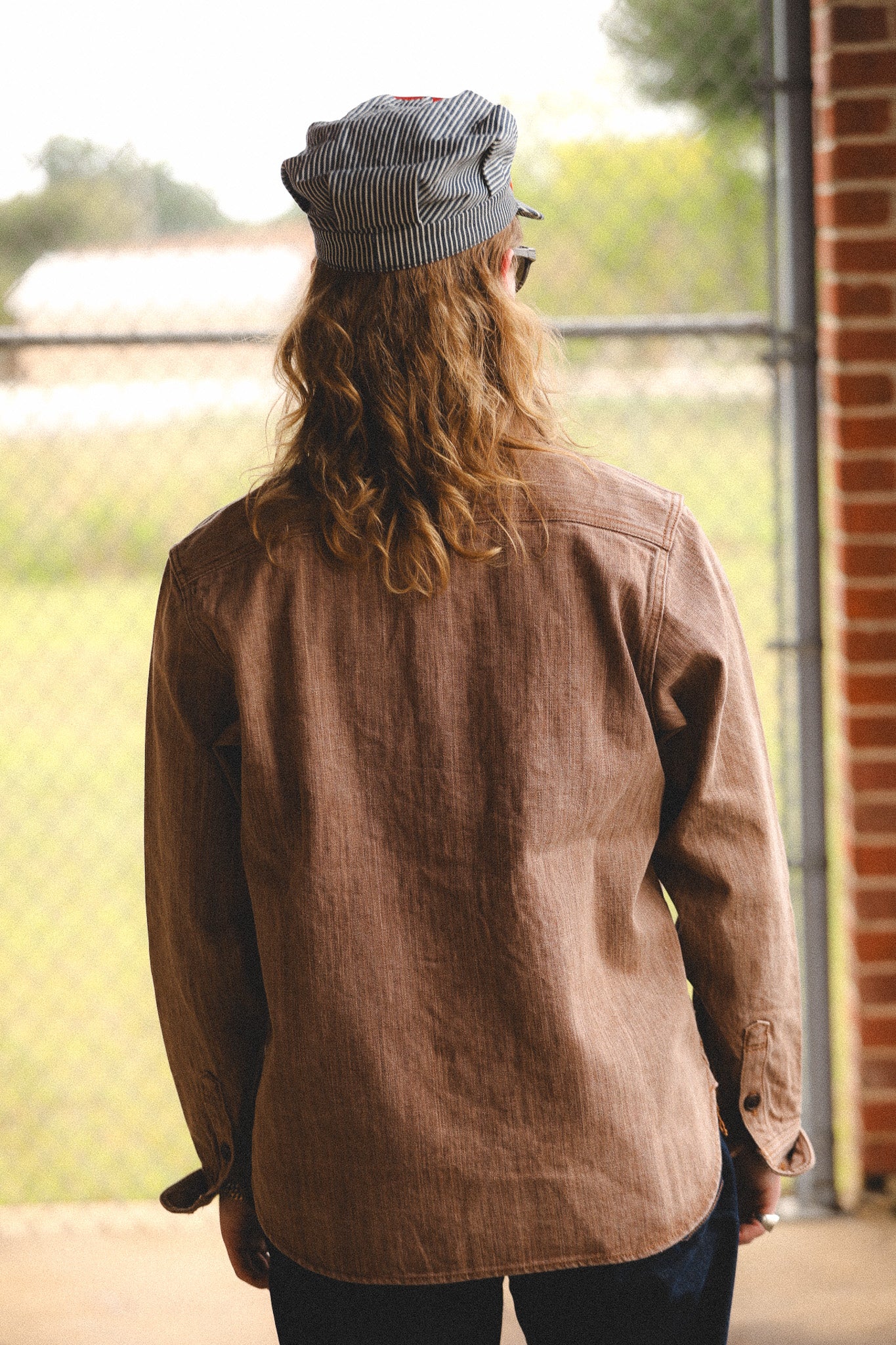 D5732 Studio D'Artisan Kaki-Kyuko Selvedge Denim Work Shirt