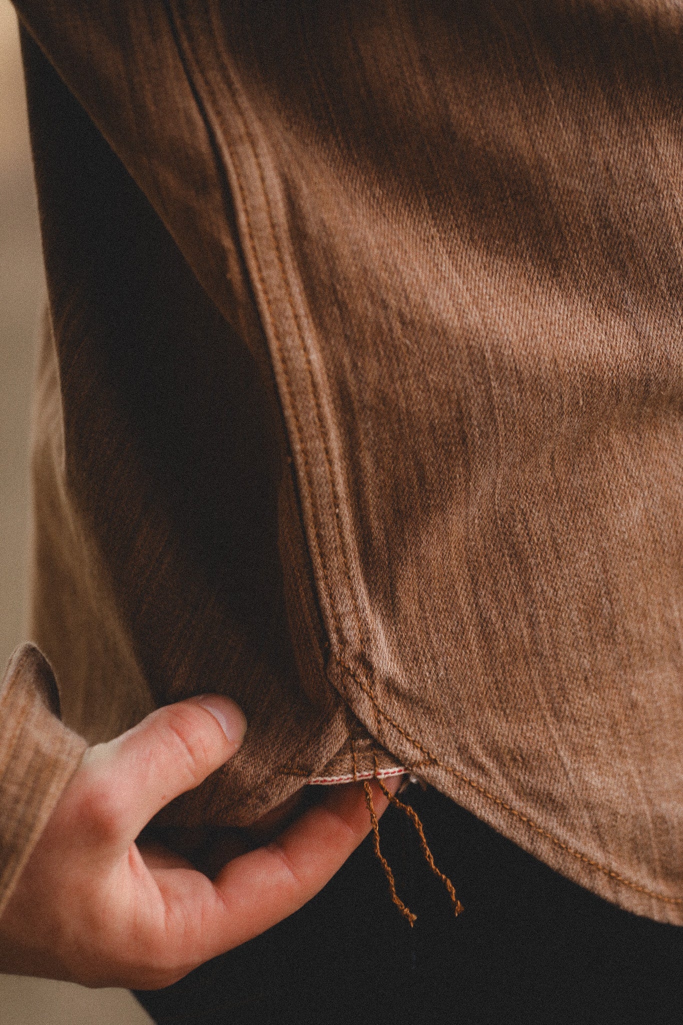 D5732 Studio D'Artisan Kaki-Kyuko Selvedge Denim Work Shirt