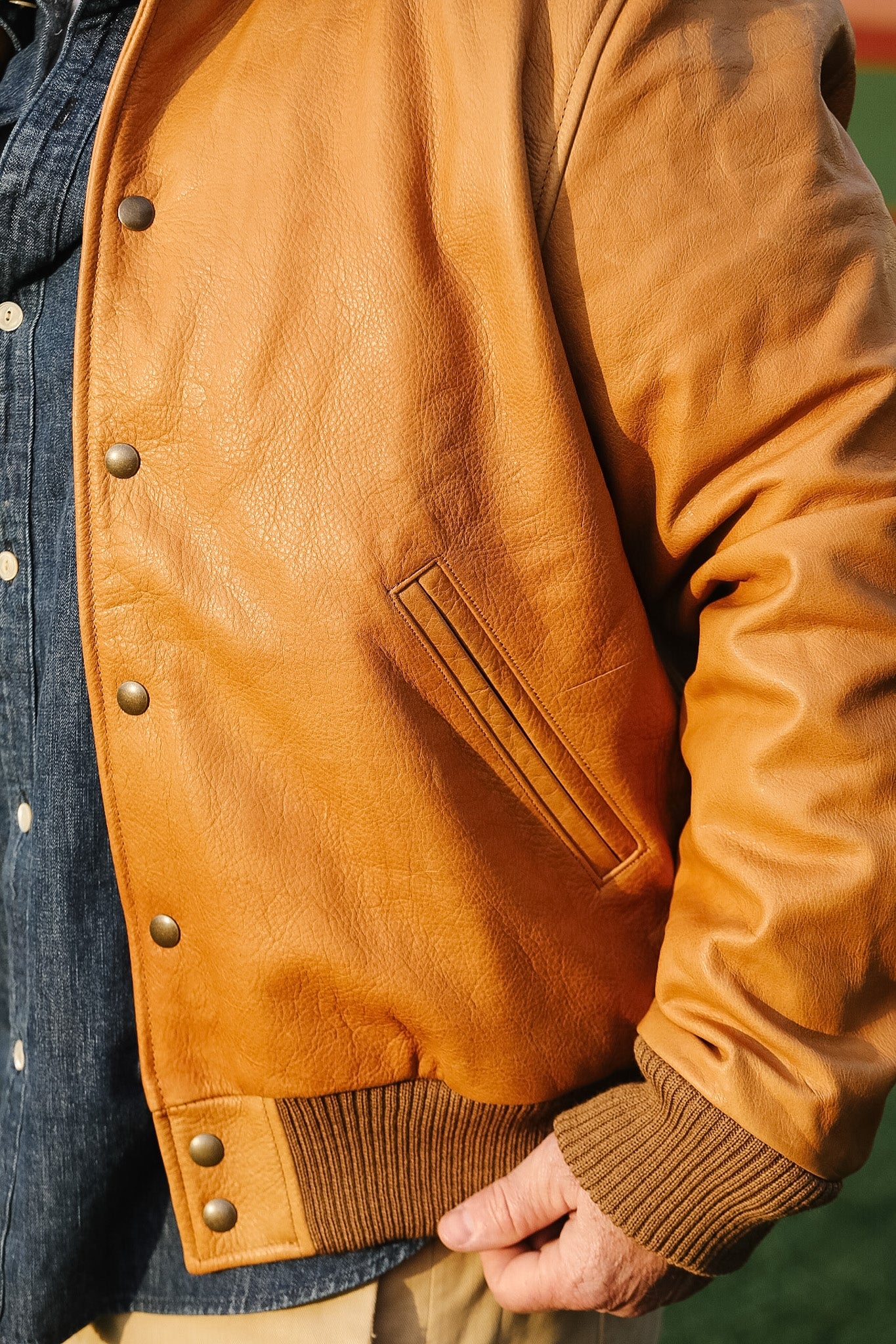 Dehen 1920 All-City Leather Jacket-Rust Leather / Dark Tan – Iron
