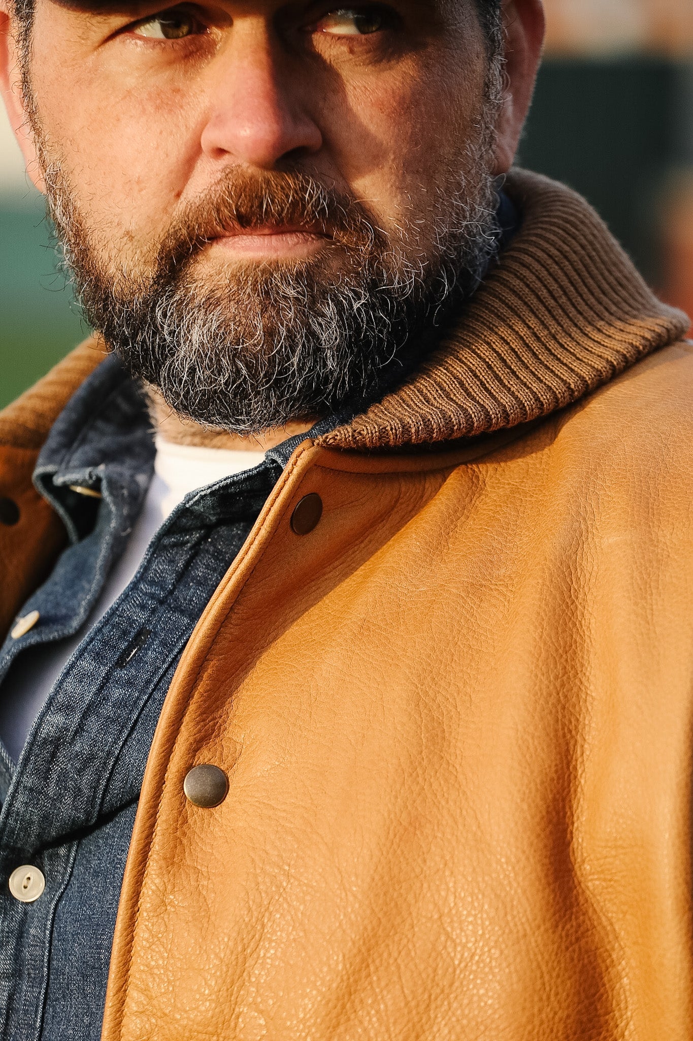 Dehen 1920 All-City Leather Jacket-Rust Leather / Dark Tan – Iron