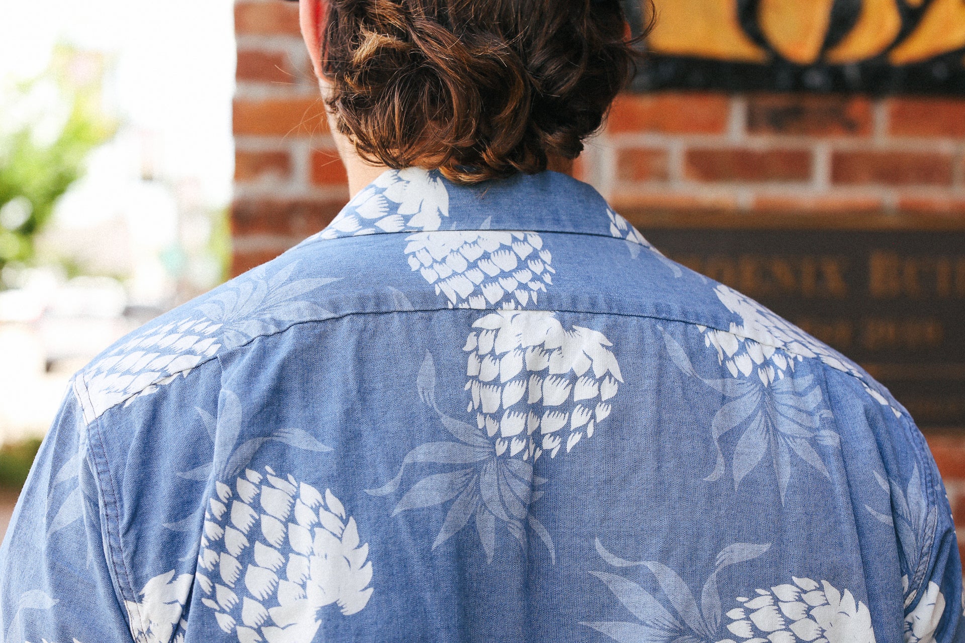 Duke Kahanamoku Indigo Cotton Hawaiian Shirt- Duke&#39;s Pineapple Blue (DK39045)