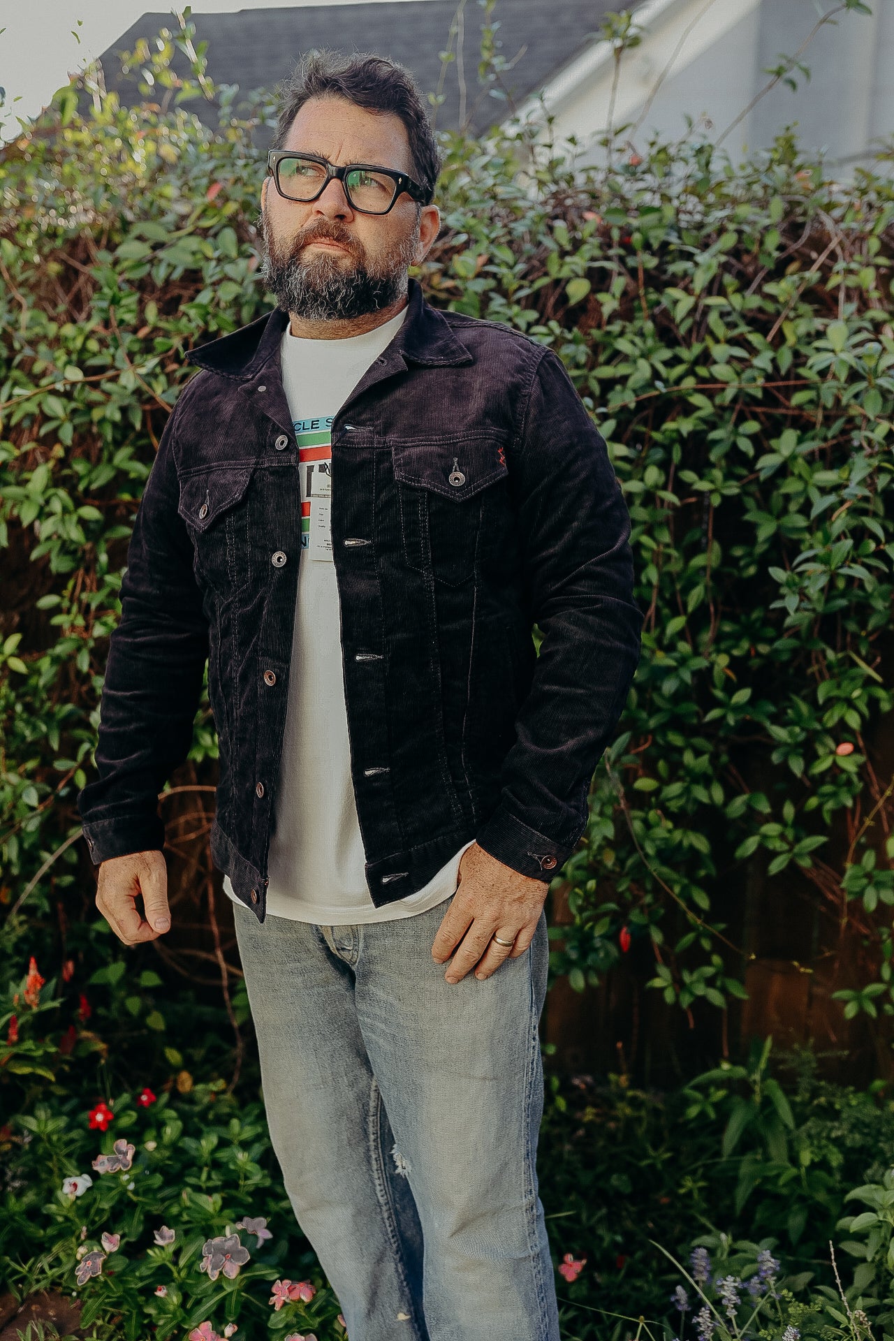 IHJ-69-BLACK Corduroy Modified Type III Jacket