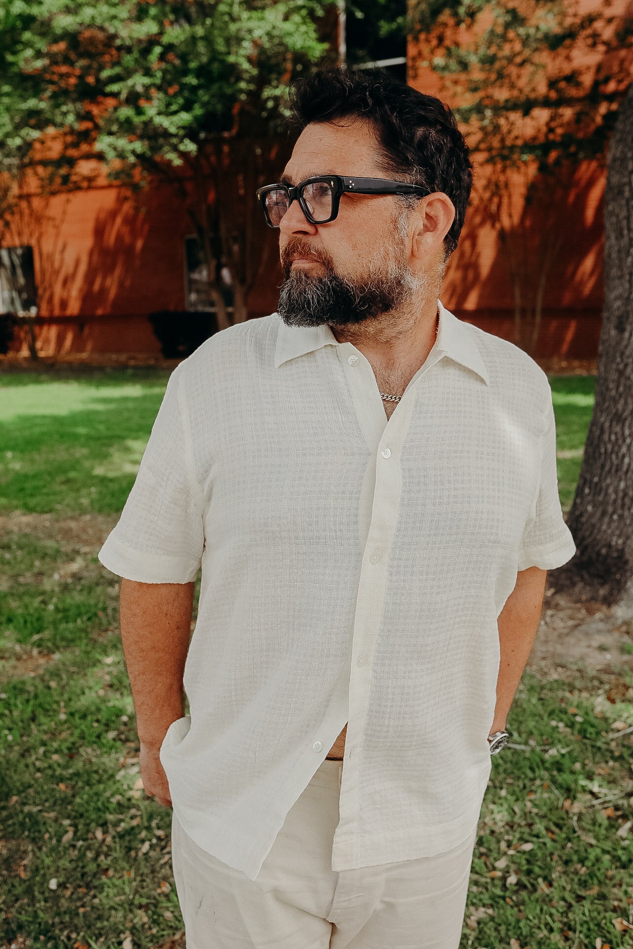 Resort Shirt- Natural Gauze