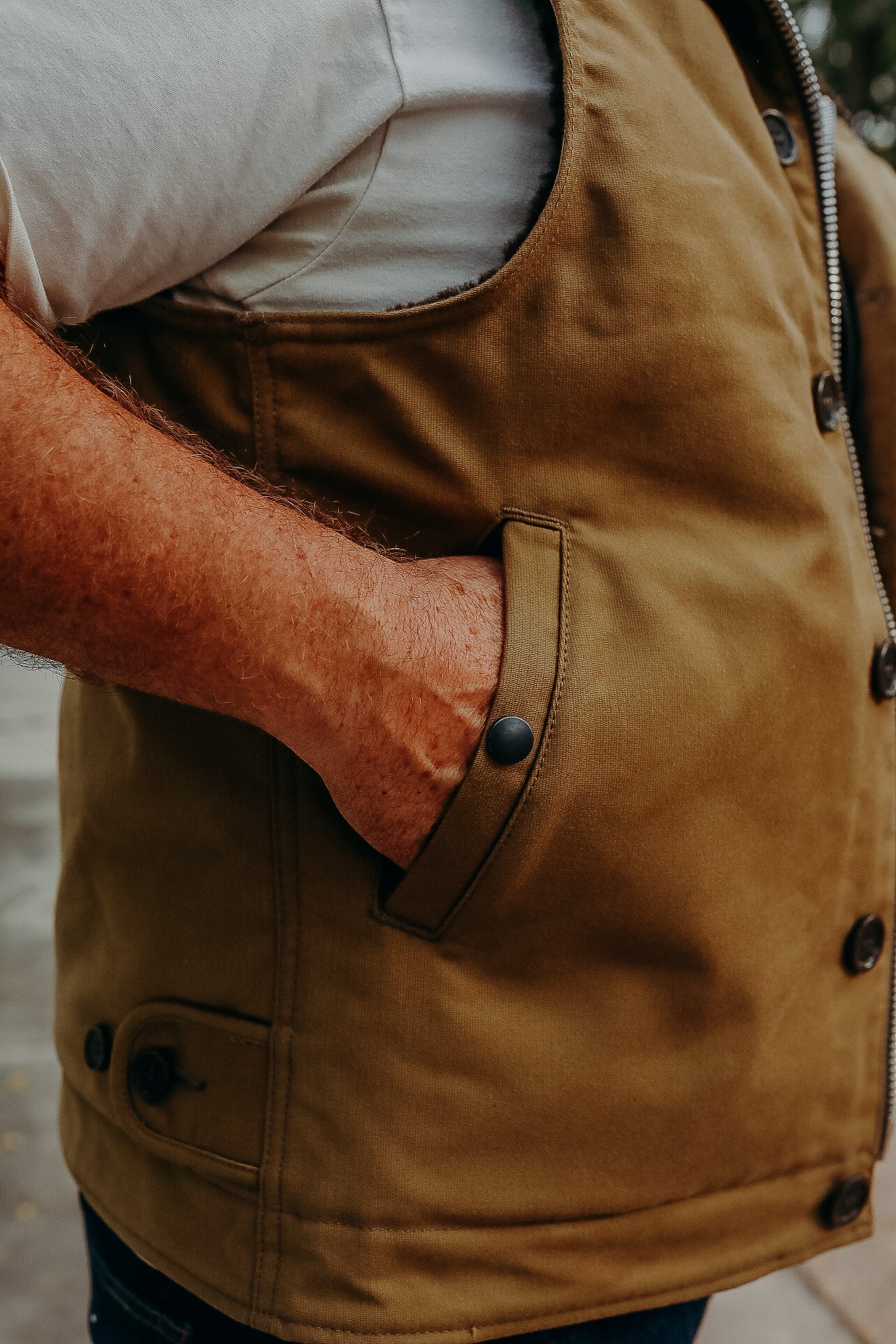 Whipcord N1 Deck Vest - Khaki IHV-46-KHA