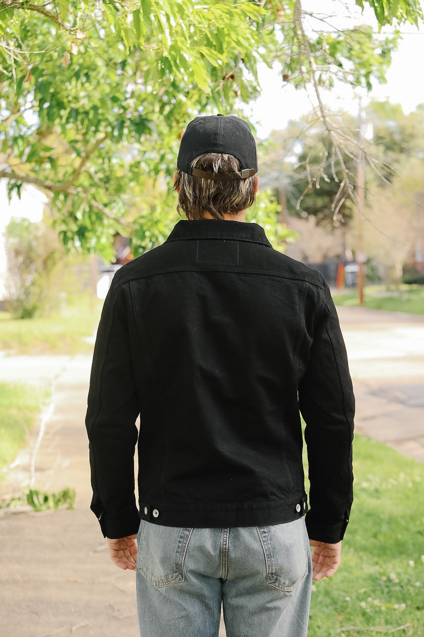IHJ-86-BLK 14oz Selvedge Denim Modified Type III Jacket - Black