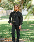 High Low Denim Jacket- 14oz Black Aces High