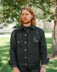 High Low Denim Jacket- 14oz Black Aces High
